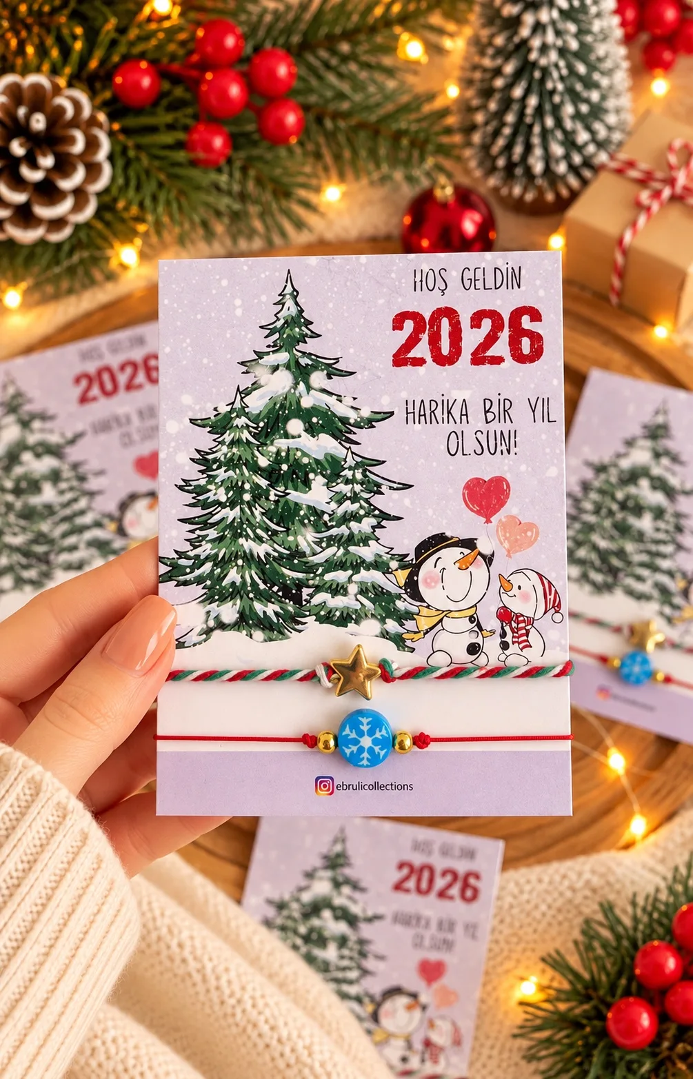 Yeni Yıl Bileklik Kartları 2 görsel 2