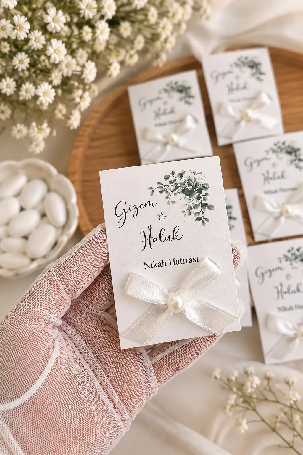 Badem Şekerli Kart Nikah Şekeri