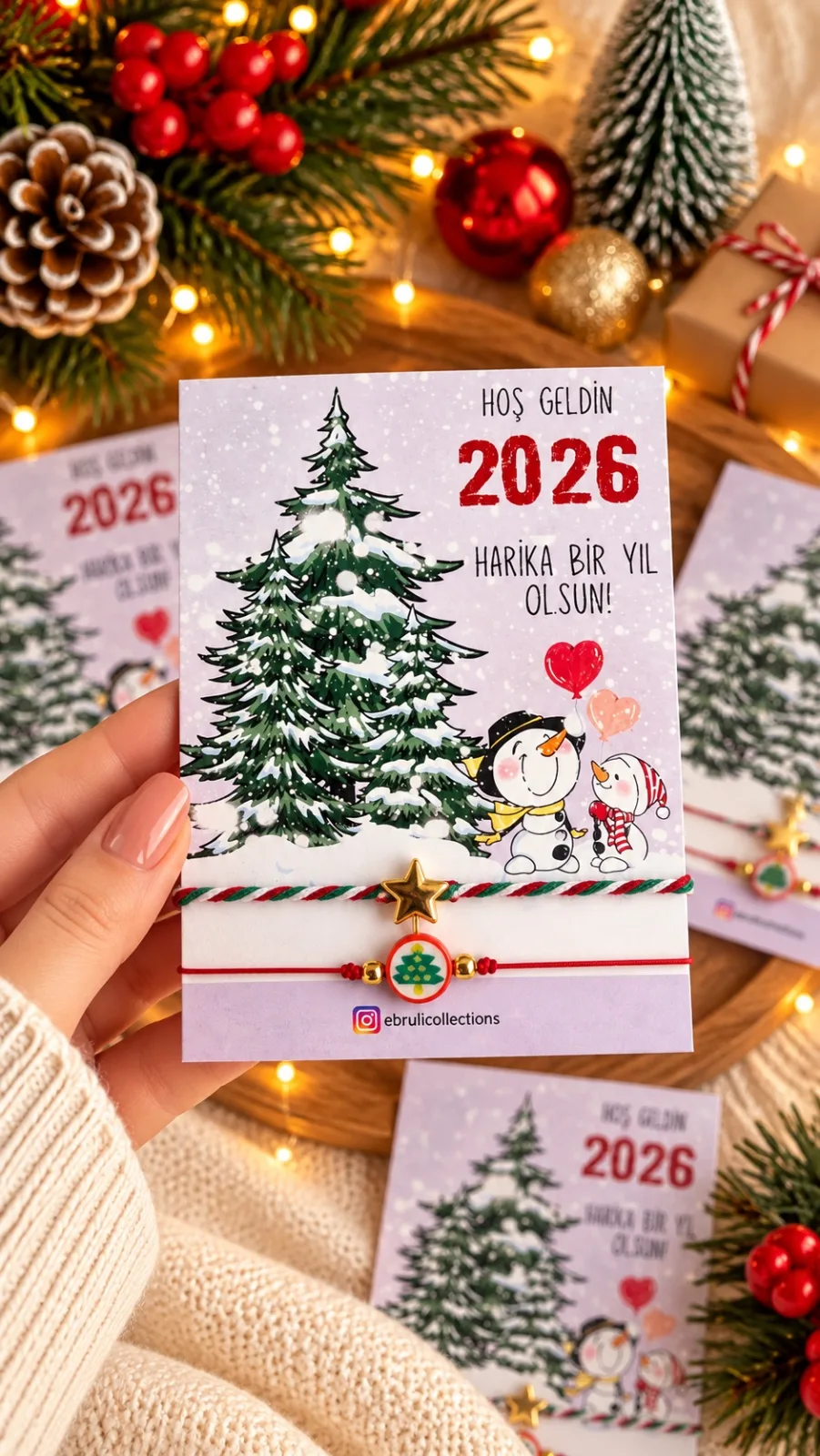 Yeni Yıl Bileklik Kartları 2