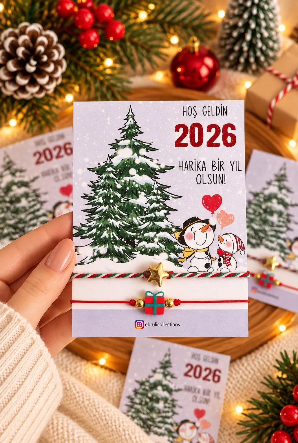 Yeni Yıl Bileklik Kartları 2 görsel 3